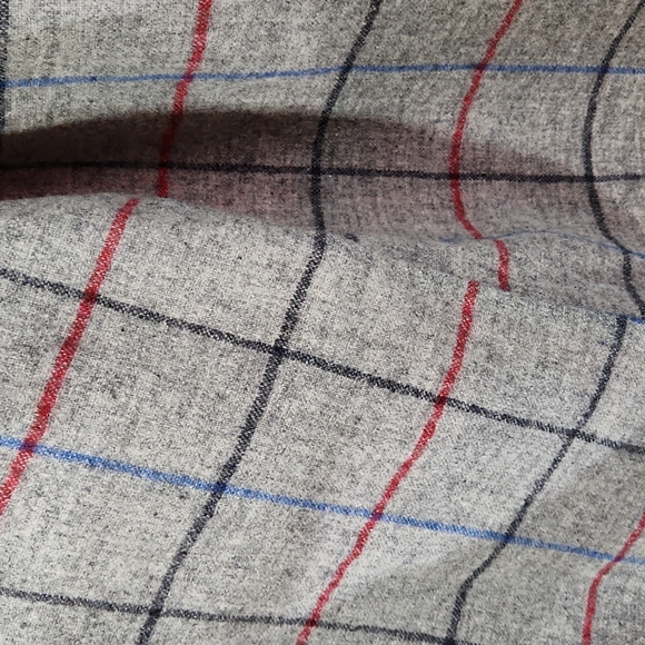 Vintage LAND'S END Made in USA Cherry Red Goretex Jacket Plaid Wool Lining sz L - Picture 9 of 10